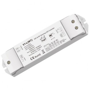 V1-L(WT) nuolatinės įtampos valdiklis 12-48V, 1x15A, Push-Dimm, Tuya, Wi-Fi